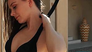 petite canadian milf strips bikini to reveal flawless curves