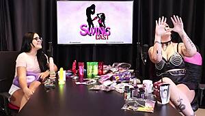 Penis ring boosts pleasure with sheer red lingerie on Rai Dobler.