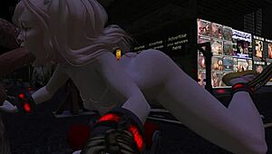 M35 in a 3D game with bondage and outdoor elements.