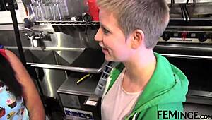 Blonde Step Sis Getting Seduced In Cafe