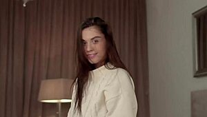 solo babe teasing with her perfect natural body in sensual close-up