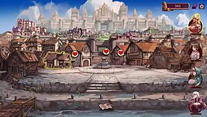 Jessica Curse engages in lesbian hentai gameplay with big tits and ass masturbation