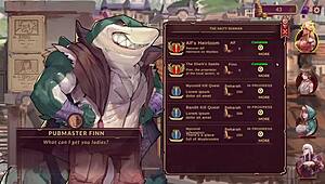 Jessica Curse engages in lesbian hentai gameplay with big tits and ass masturbation