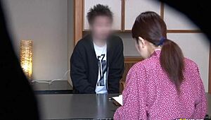 japanese babe with lactating breasts spills milk in hot action