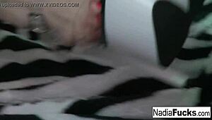 Hot Blonde Victim Nadia White Feels Wrapped Bondage Pleasure in Solo Masturbation