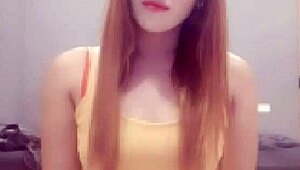 Ladyboy Mint, with her big ass and shaved body, sends a masturbation video to her boyfriend.