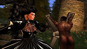 Lady Aranea, haluatko nuolla minun lateksiani BDSM-fantasissa?