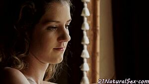 does this classy euro model finger her wet hole?