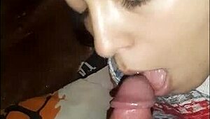 Check out this sexy girl sucking cock.