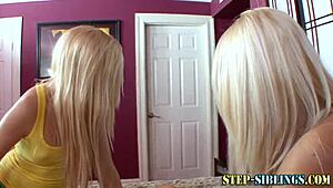 Stepsis cums hard in lesbian threeway