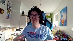 real newbie gets facial from dork in first time amateur blowjob