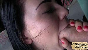 Hot teen 18+ Anna gets her sweet pussy nailed in public POV