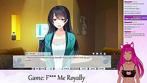 Vtuber navigates F Me Royally part 4 with anime kisses
