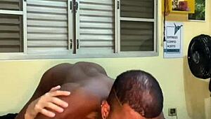 A young guy encounters a stranger pleasuring himself on the street and takes him home for some steamy action