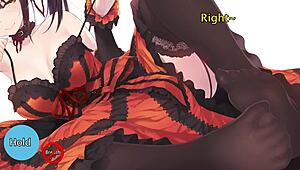 Kurumi's Feet Femdom Edging Hentai Jerk Off Instructions in Anime Contest