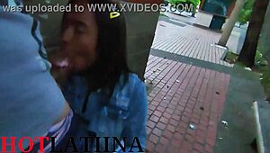 Colombian slut swallows my load in public spot down in Medellin, Colombia, with hot kitchen action