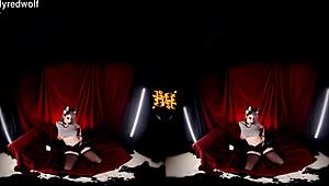 Helluva Boss Hentai Cosplay Blonde with Big Tits in Kinky POV Game Action