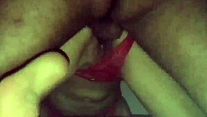 Amateur neighbor Nora in red lingerie interacts with Andy Z94 in POV session.