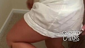 Horny girl, umm, sucks and fucks, like, totally swallows cum, ya know?