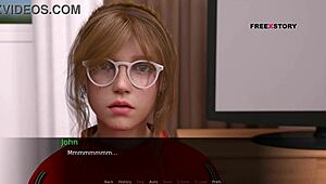 Mary gives john a handjob and sucks his penis till he cums in her mouth.