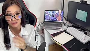 Cute College Girl Sucks Professor to Pass Her Class