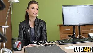 Unbelievable! Naughty loan agent tricks stunning Czech girl into hot casting sex for cash!