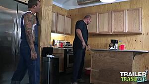 Michael Roman feels the intense passion barebacking jock isaac with his monster cock.