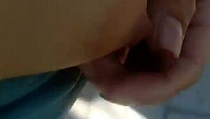 Bold outdoor queen Mina seduces man for park bench blowjob and raw forest pounding