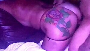 A mature Brazilian woman with a curvy behind enjoys a large black shaft during her professional journey