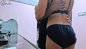 We sneak sex in the kitchen while her husband’s distracted