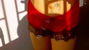 She begs to be fucked outside in a public place, bent over with her shaved pussy.