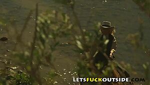 Public Outdoor Fuck With Cute Brunette And Big Boobs