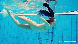 Avenna Sexy Naked Teen Stuns in Underwater Pool