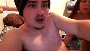 uhh my first rimjob, he suckin dildo, fuckin, gettin blowjob til cum, ya know?