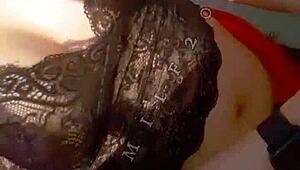 She begs to be fucked outside in a public place, bent over with her shaved pussy.