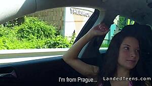 hungarian teen hitchhiker banging outdoor with a hot couple, wow! 😍