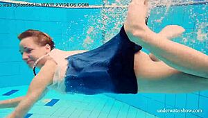 Avenna Sexy Naked Teen Stuns in Underwater Pool