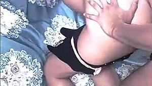 mamada divina y follada dura para esta puta latina, polla monstruosa en su culo grande 😈