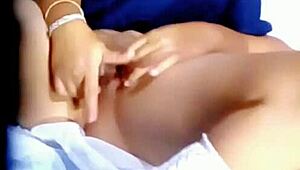 Young Latina Girls After School, Neighbor Watches Through Window