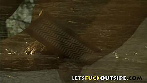 Public Outdoor Fuck With Cute Brunette And Big Boobs