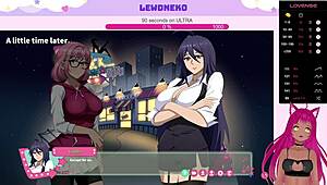 Vtuber LewdNeko Enjoys Futa Fix Dick Dine and Dash in Wild Hentai Creampie Game.