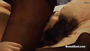 Busty Blonde Lesbian Mistress Facesits And 69s With Submissive Slave