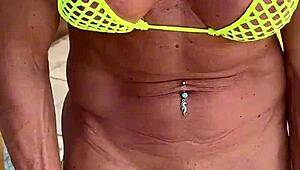 Wanna see my pussy and ass in this tiny bikini again?