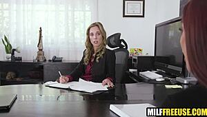 Man, these hot office clerks got turned into wild sex toys at work!