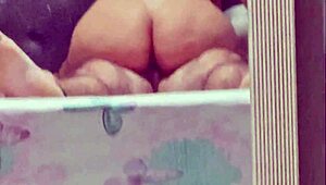 Eighteen-year-old Latina sits like a slut with big ass and hairy pussy. homemade amateur