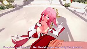 Yae Miko Fucking Hard In Genshin Impact!
