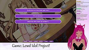 Vtuber plays lewd idol project