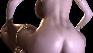 Blonde Elf with Big Boobs Rides Dildo to Intense Squirt