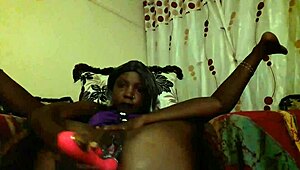 Amateur milf digs anal with dildo, squirting hard orgasm.