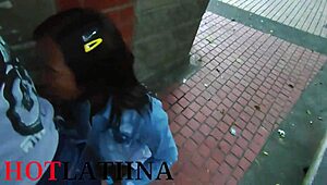 Colombian slut swallows my load in public spot down in Medellin, Colombia, with hot kitchen action